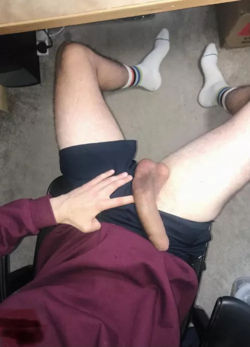 Dicks too big for my gym shorts