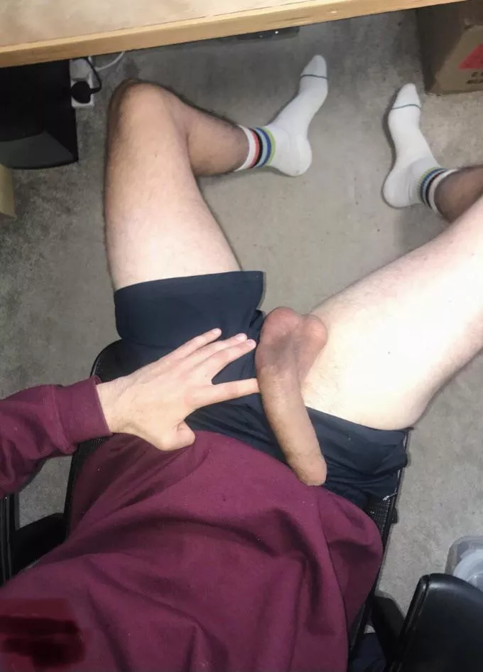Dicks too big for my gym shorts