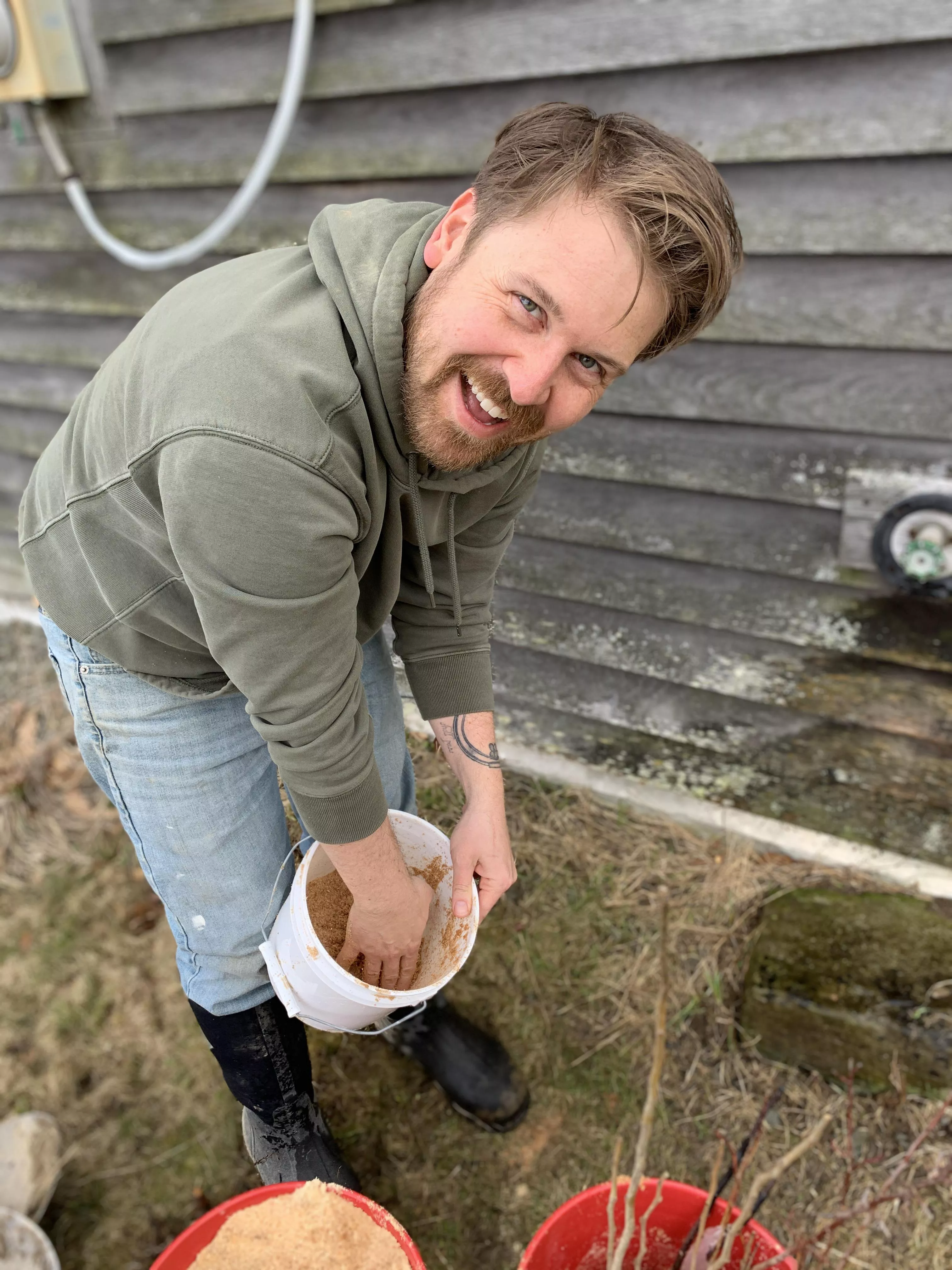 getting the new trees ready for planting! 🌳 getting the new trees ready for planting! 🌳