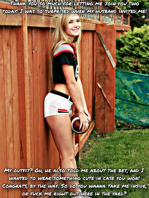 He told me about the bet...