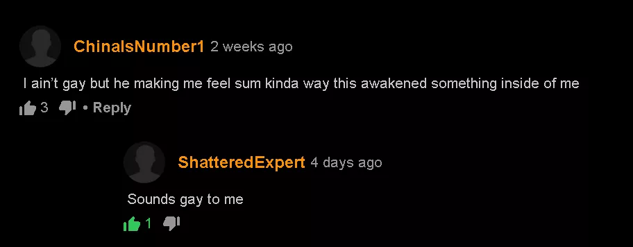 I found both these comments quite amusing