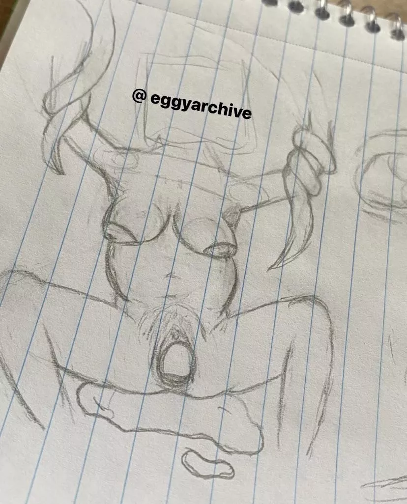 i never draw but this was my third try on a egg birth drawing