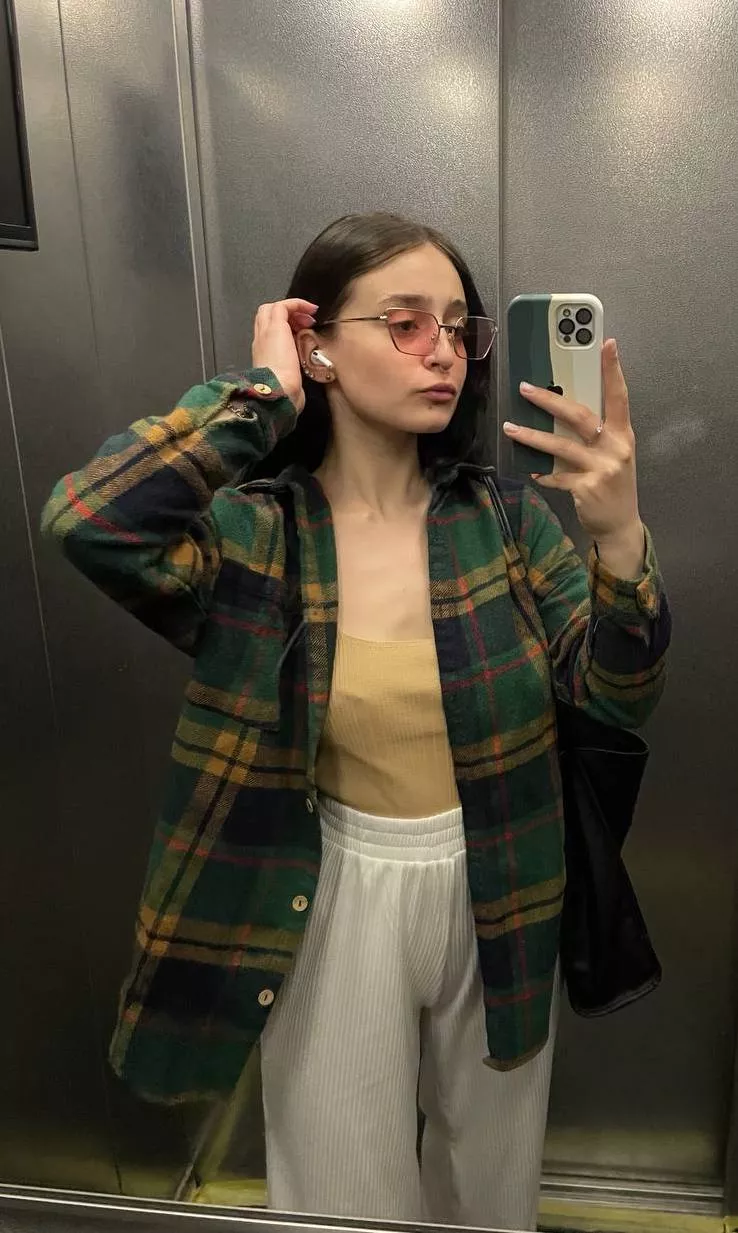 If you look closely you can see the piercing