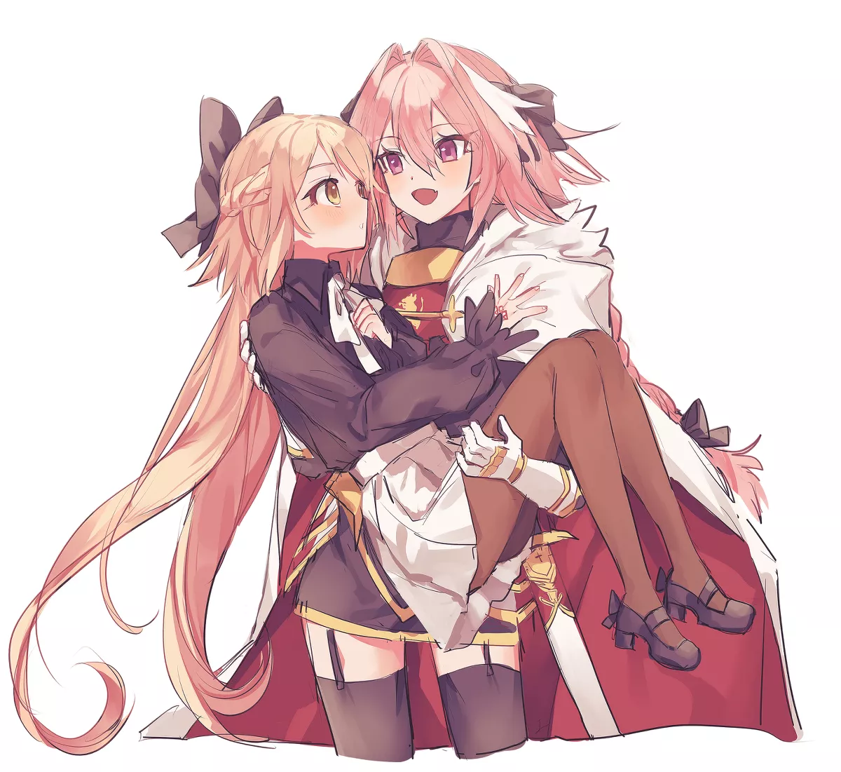 Imagine Astolfo carrying you like this