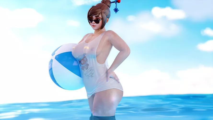 Mei at the beach (Fugtrup)