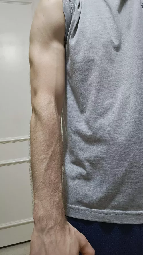 My forearms are far from huge, but I've been putting on a bit more muscle the last couple of months
