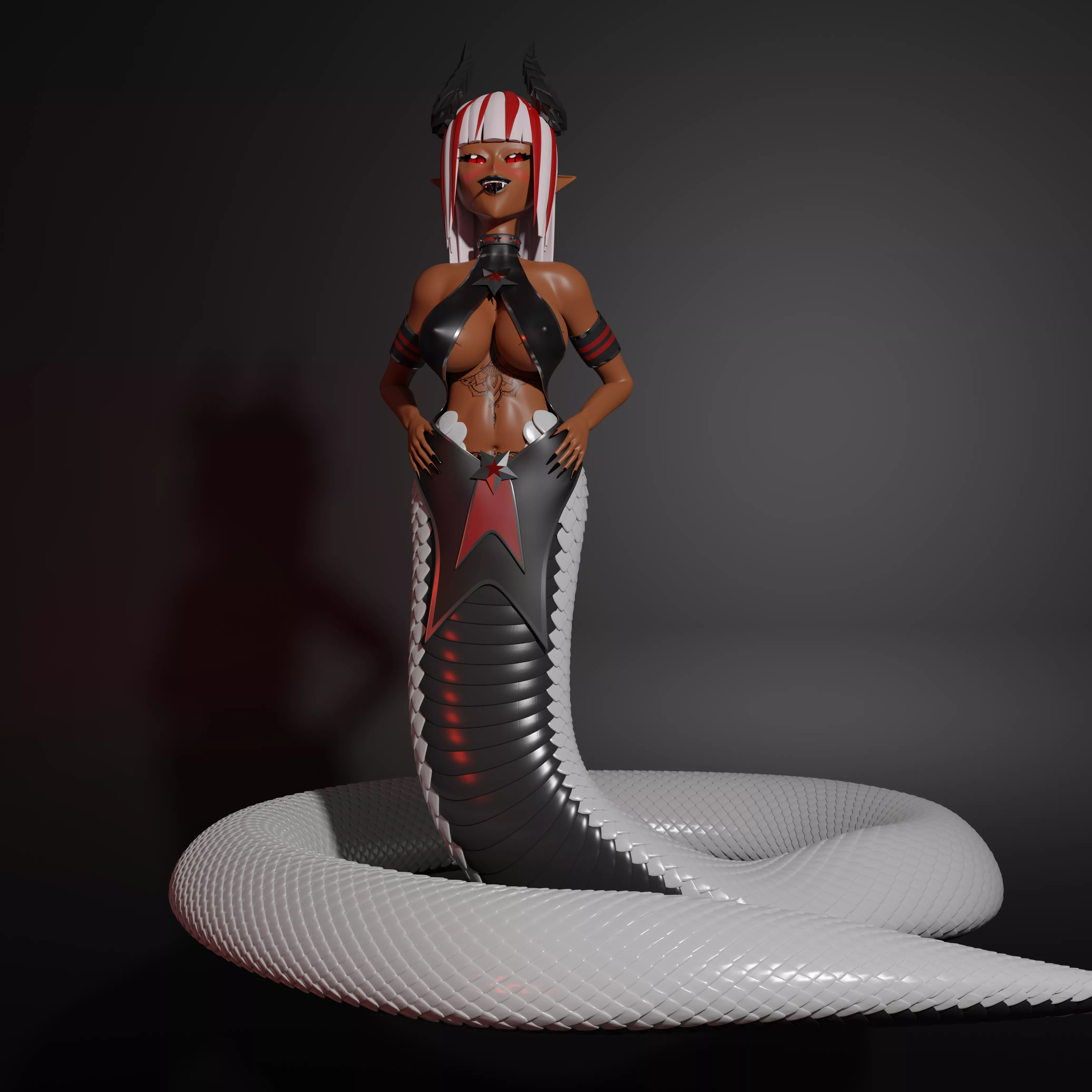 My lamia 3D model WIP. Any suggestions for things to add?