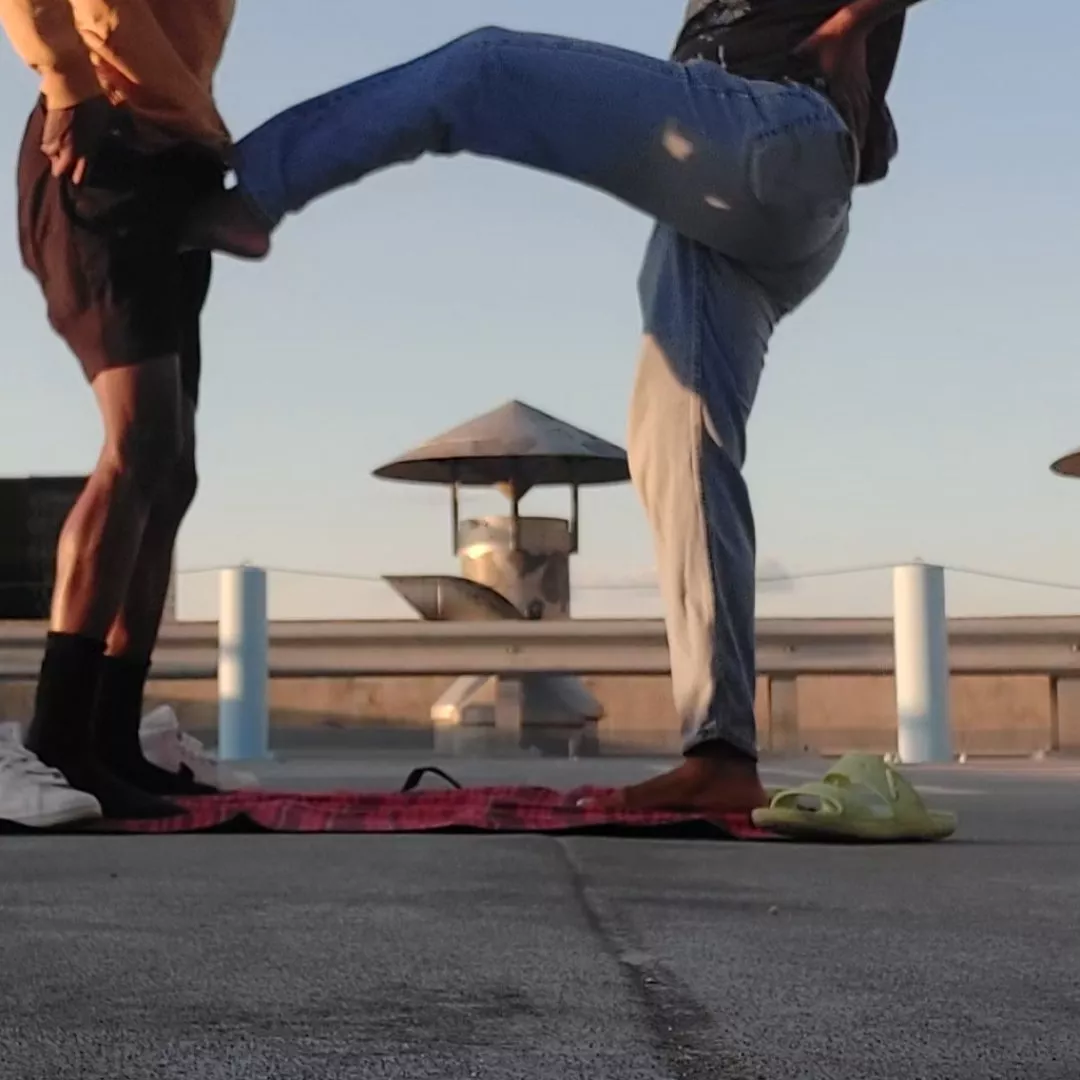 perfect kicks right in the nuts