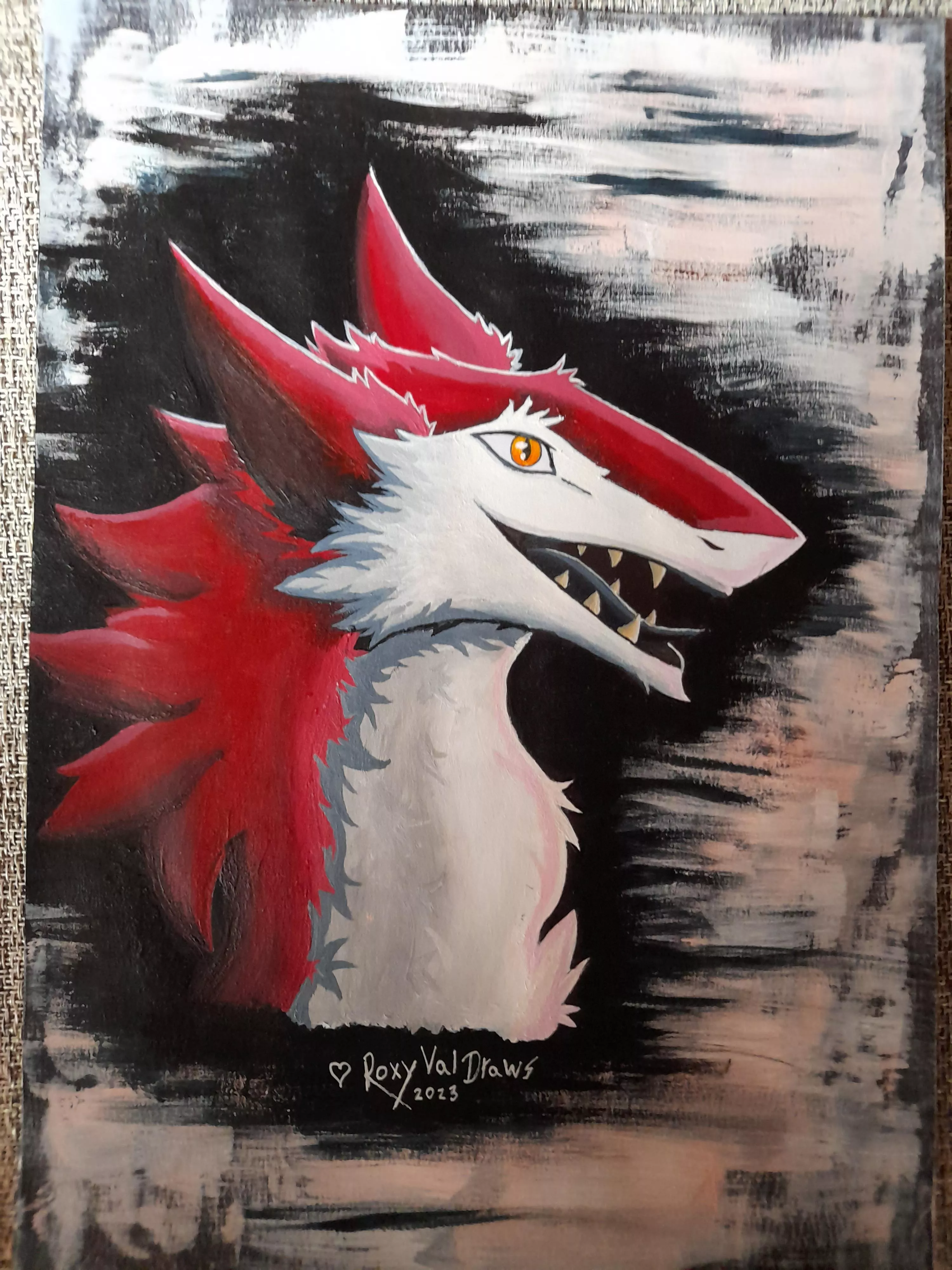 Sergal Headshot. First time using acrylics! | Art by me
