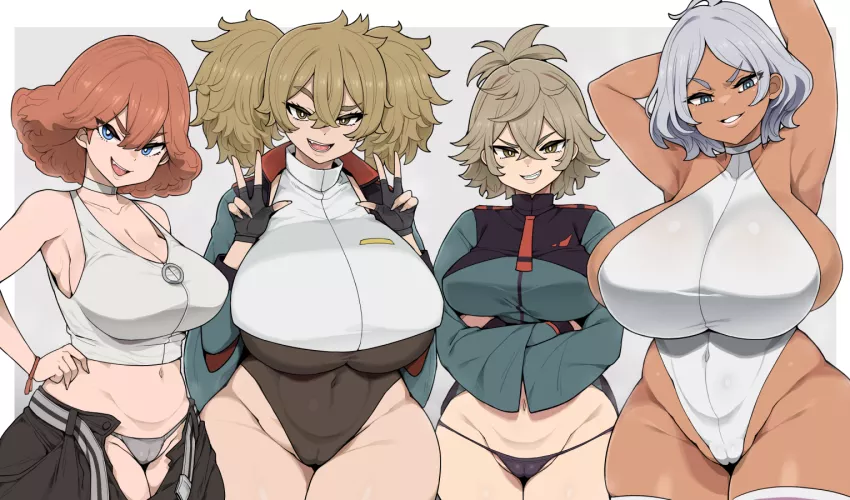 Sophie, Renee, Felsi and Secelia (Otogi Tetsurou) [Gundam Suisei No Majo/Mobile Suit Gundam: The Witch from Mercury]