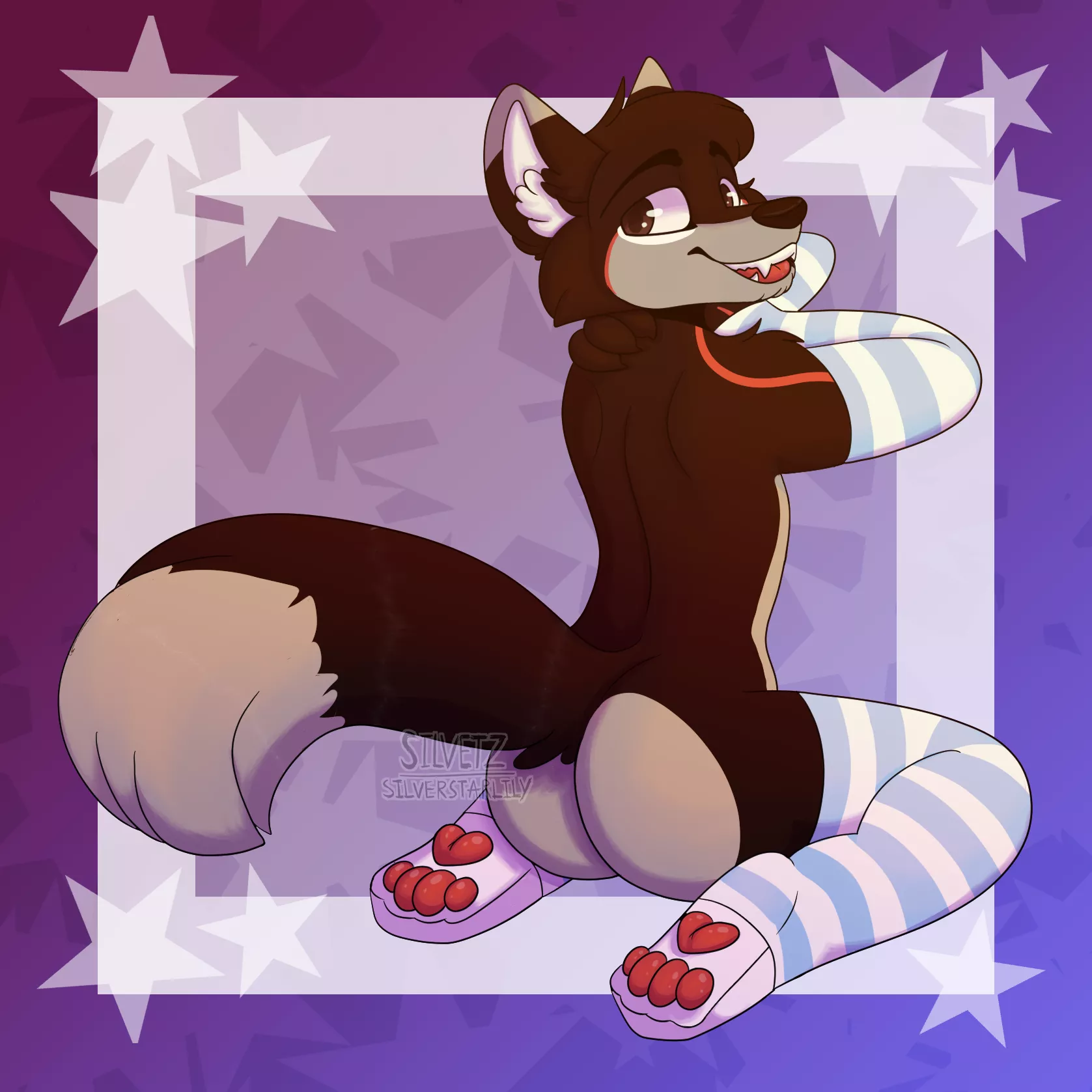 Stockings [art by me, @silverstarlily on Twitter]