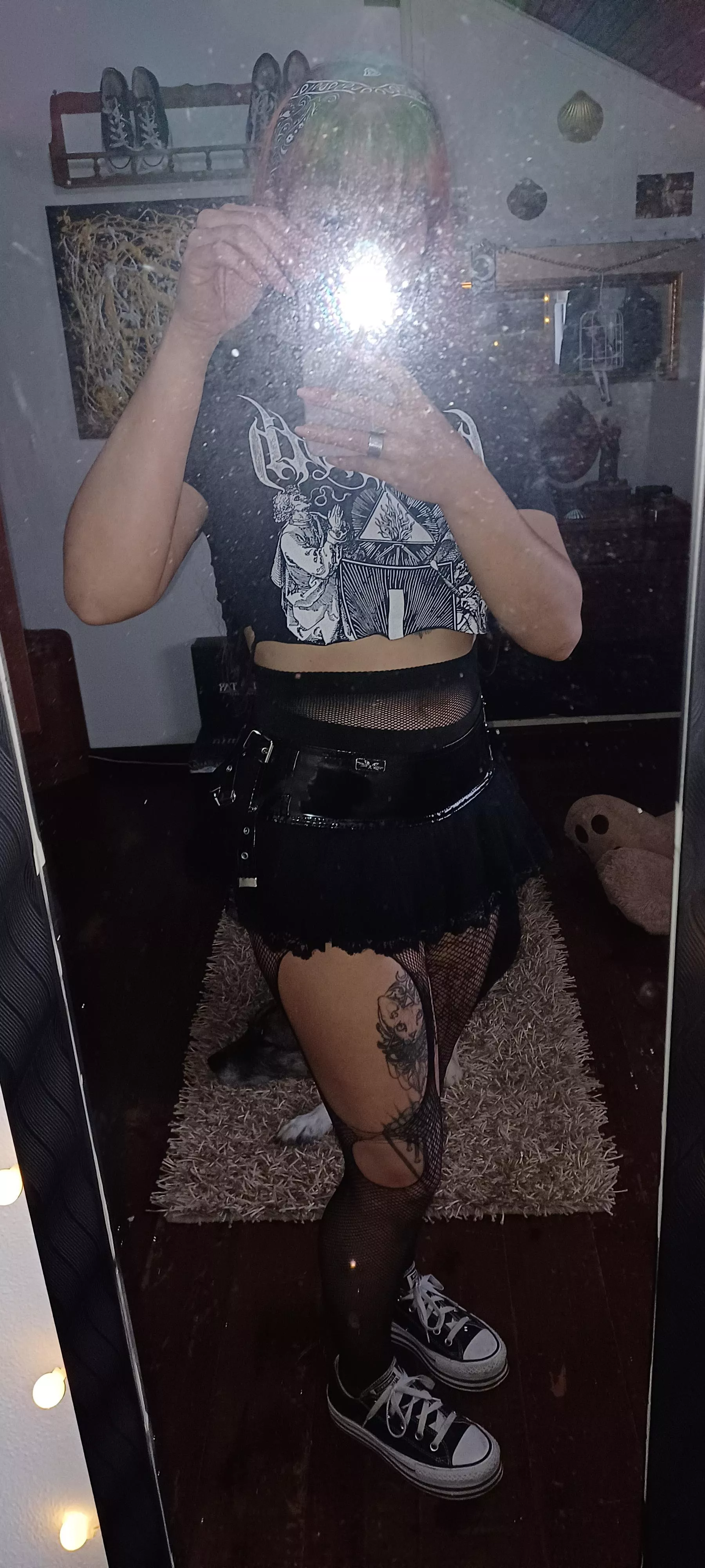 was getting ready for a photoshoot. how do you like the outfit?