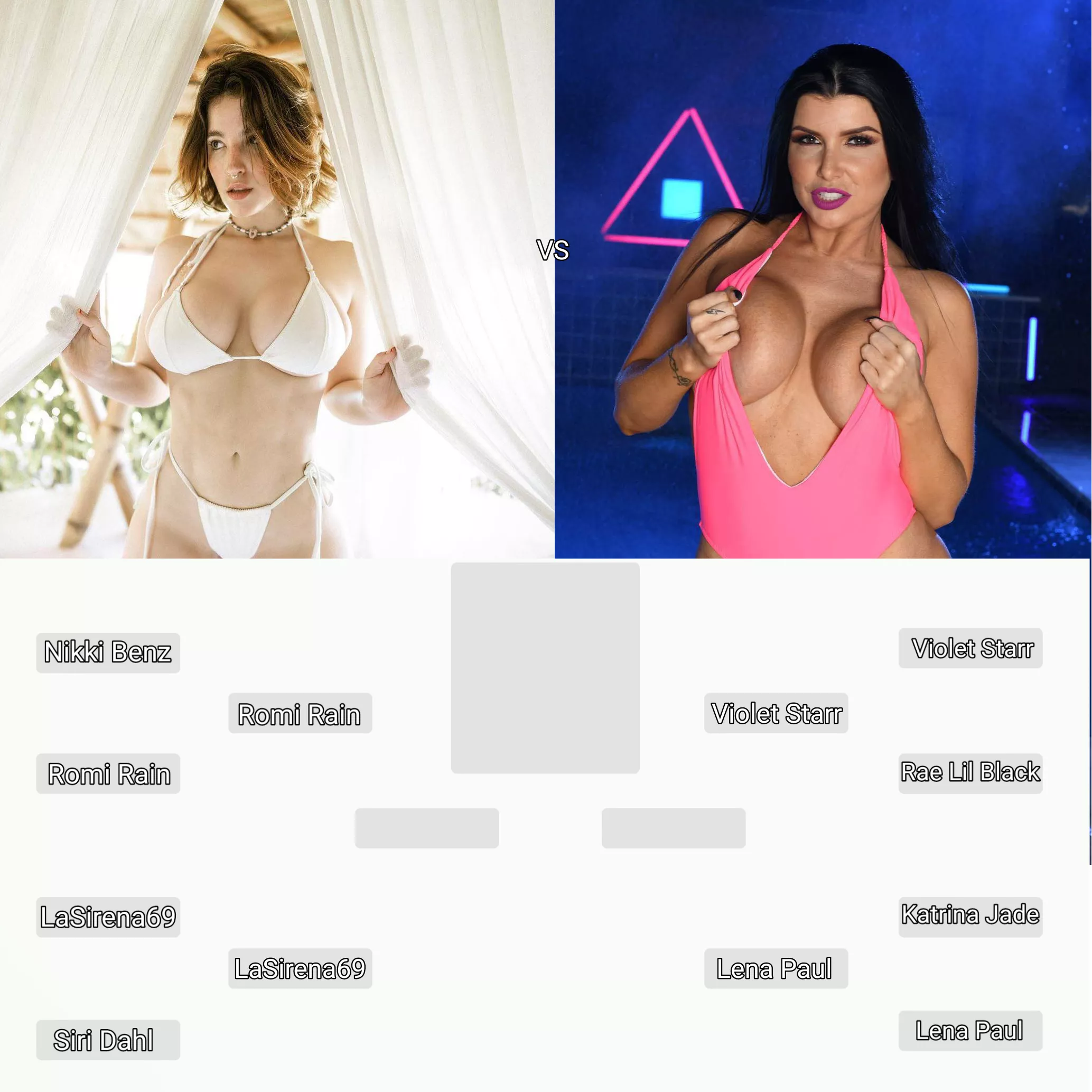 Battle of Pornstars: Semifinal Romi Rain vs LaSirena69