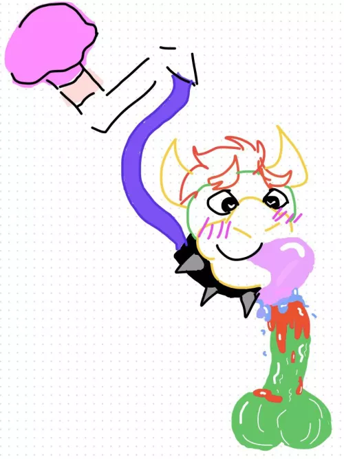 bowser being a good boy for princess peach and yoshi <3