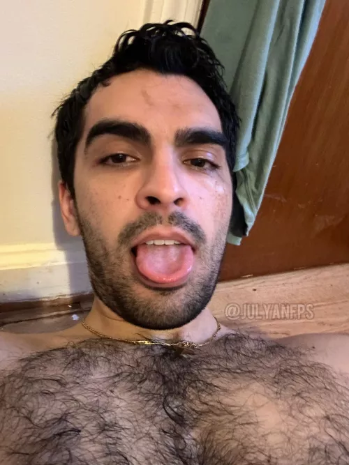 Grab my chest hair while you ride me