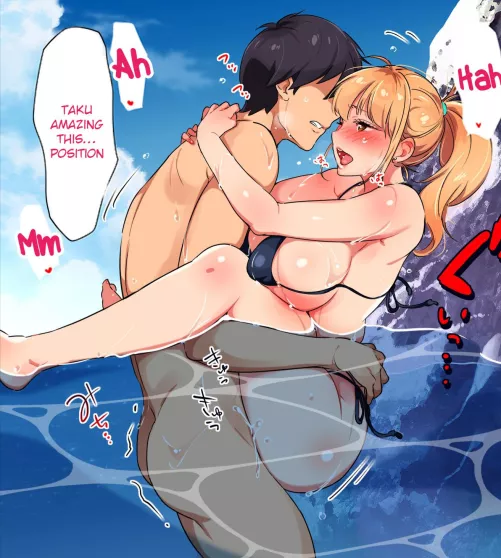 great relief on beach with hot milf