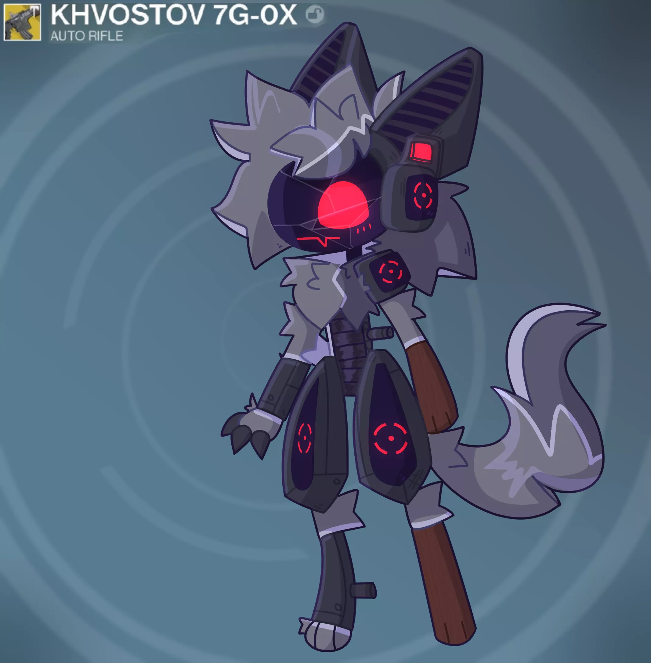 Gun proto (art by me @fridgenstuffs on twitter, design made for @Luce_Ombra2 on twitter!)