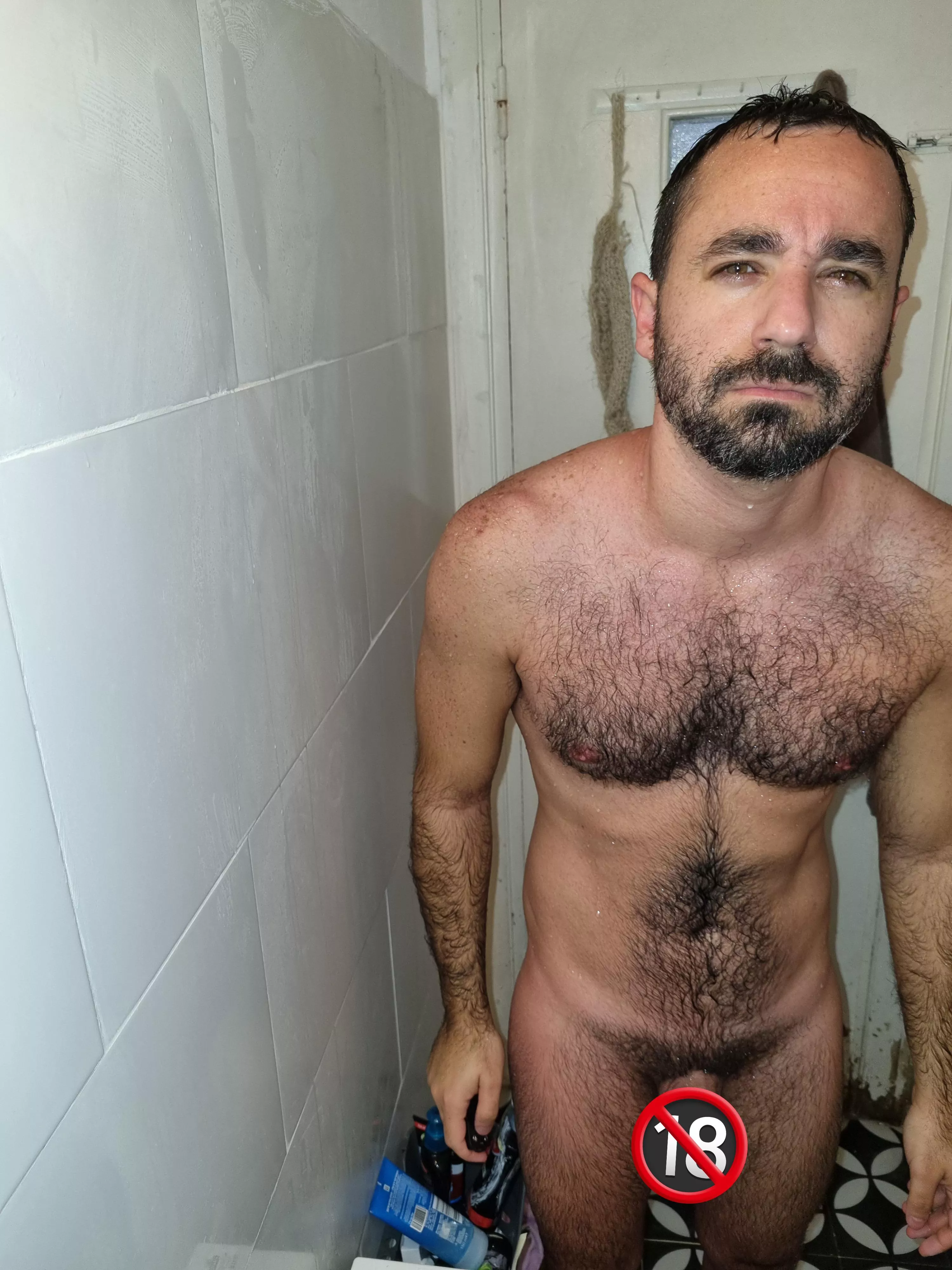 Hey there! First pic here... who's into scrubbing my chest in the shower ?