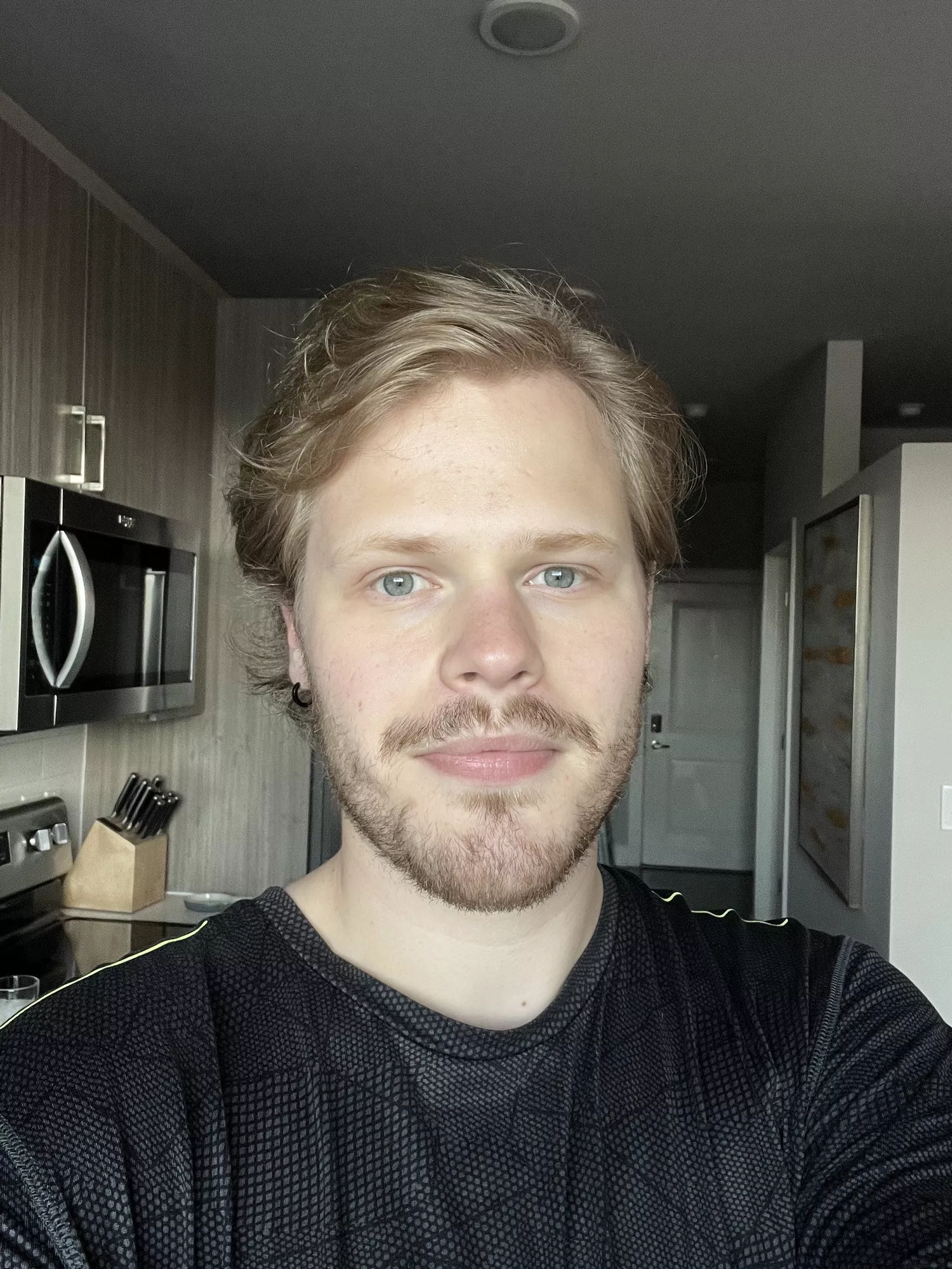 Just shaved—thinking I like the stubble look more 🤔