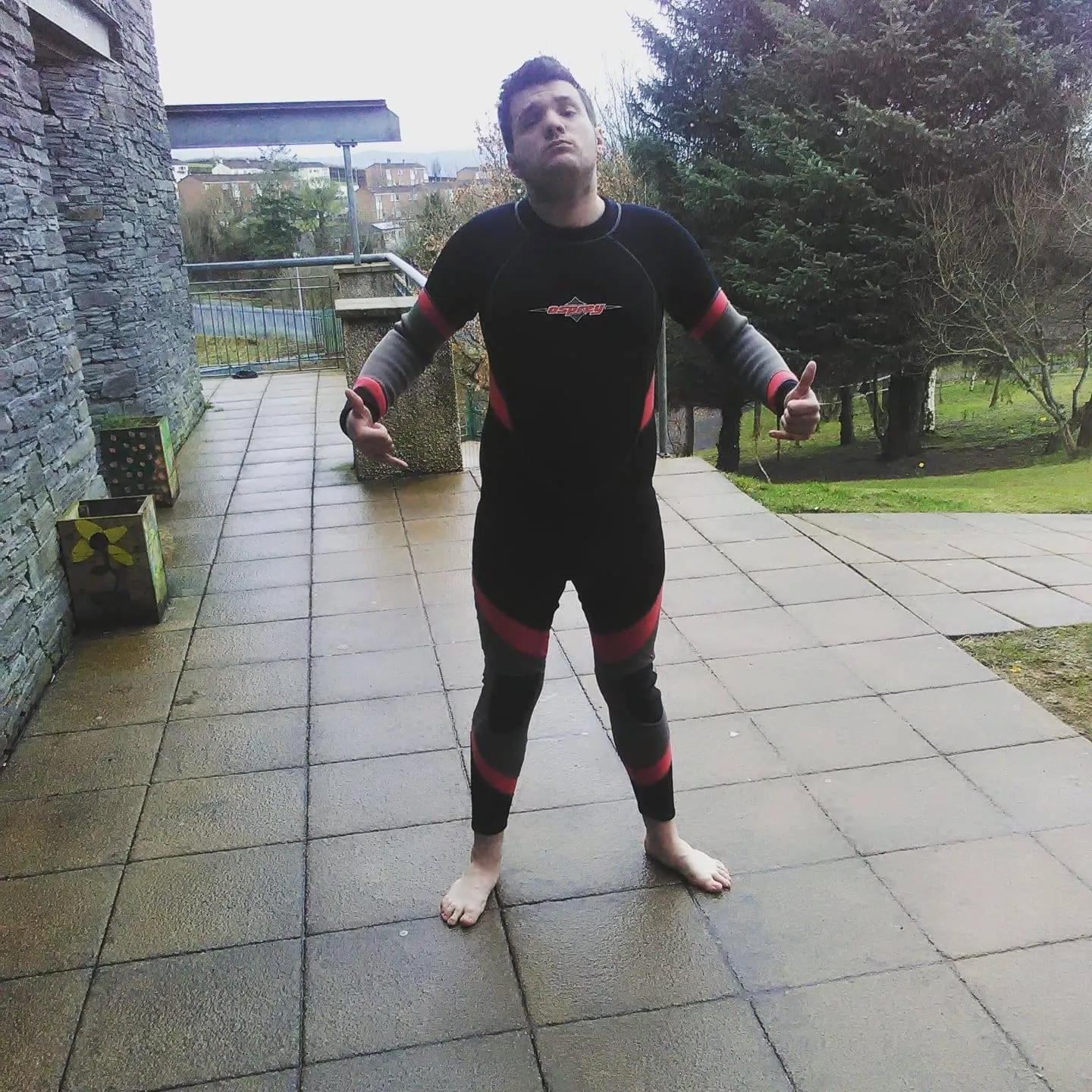 Love wearing a wetsuit. Haven’t been surfing in ages. Need to hit some waves soon