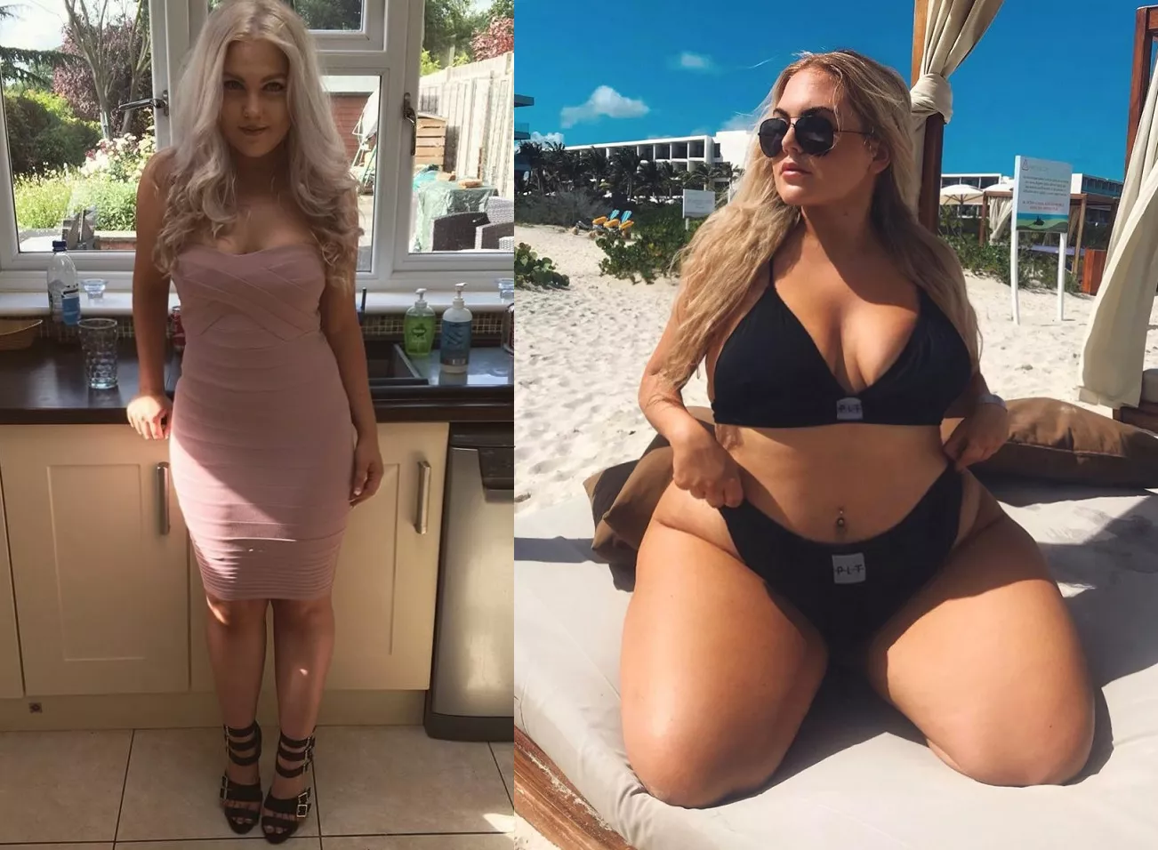 Martyna's incredible blow up. Slim cutie to full on BBW