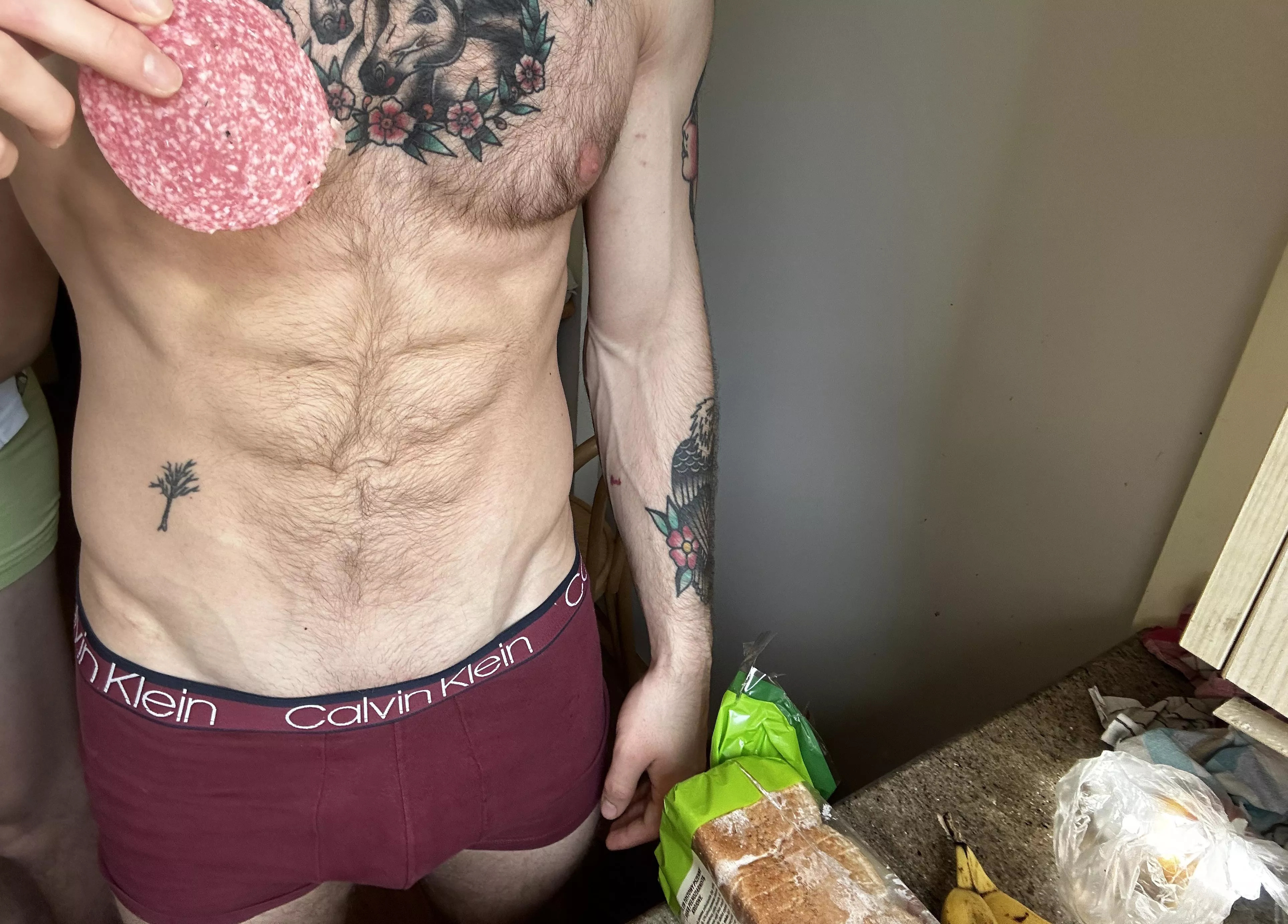 Open ya mouth, meat for breakfast