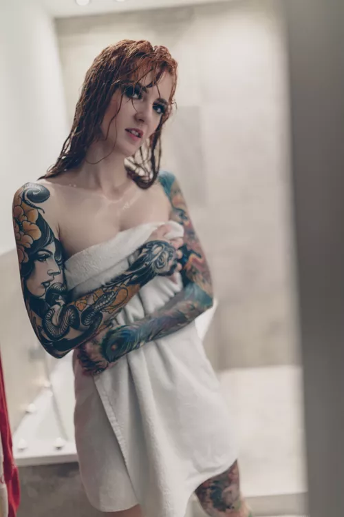 redhead shower break