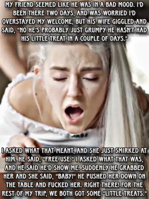 Sharing my special treat with him...