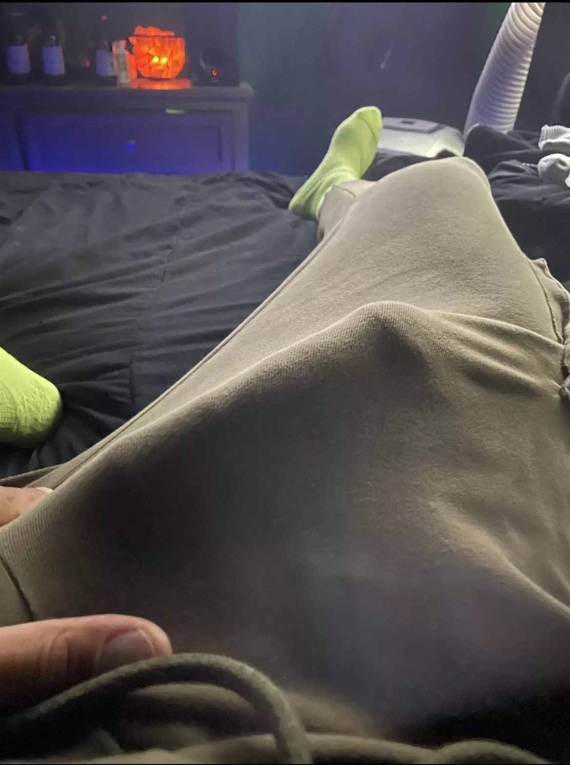 When you shake your leg & it rubs just the right way...