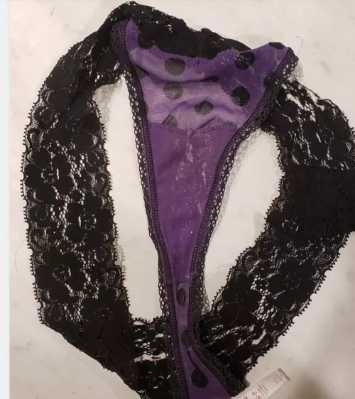 24 hour wear and also went for a walk outside! Purple polka dot lacey