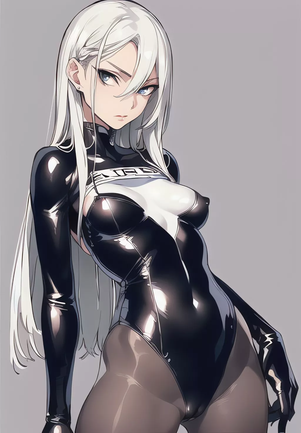 Black Latex & Pantyhose