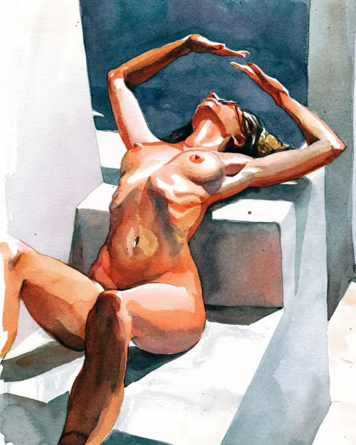 Blinding light, watercolor