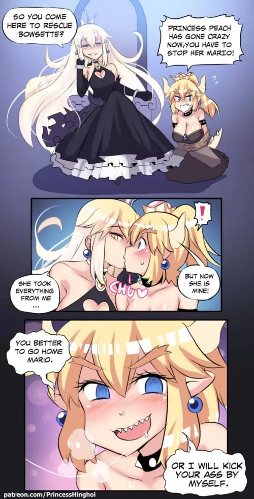 Bowsette and Dark Peach