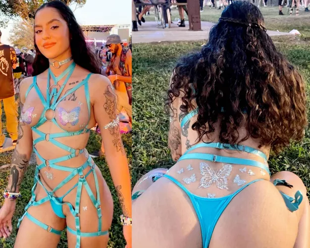 Expressing herself at a rave