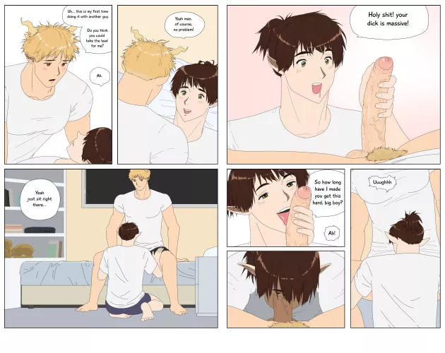 first time drawing a gay comic [OC]