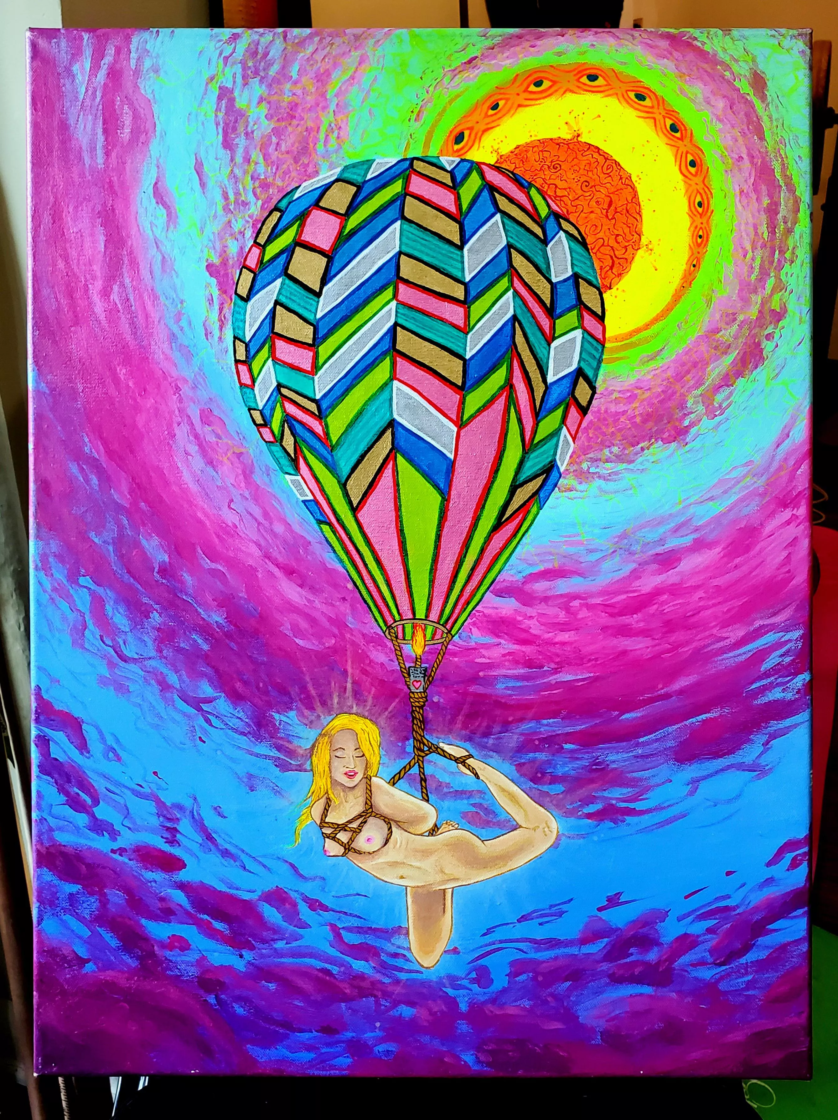 Hot Air Shabari Painting #shabari #ropebondage #bondage #kink #kinkart #bondageart