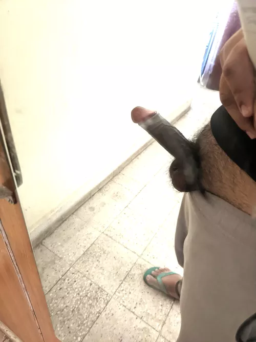 Mirror Selfie on a hot 🥵 afternoon (Cock got a Lil Sweaty).