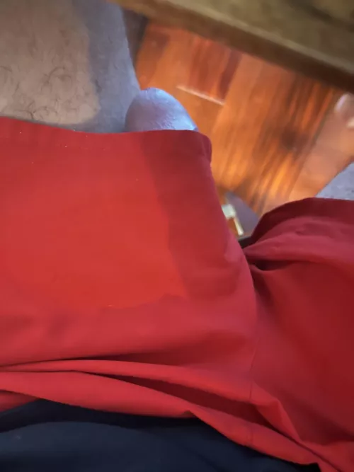 No underwear so he start poking under my shorts