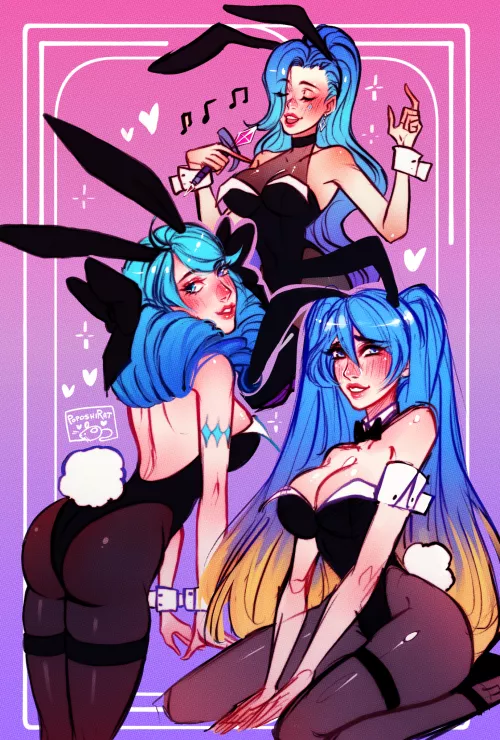 Sona, Seraphine, Gwen Bunny suit ( Poposhirat )