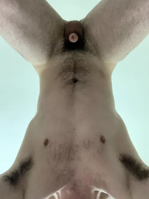 Stretching with Pubic Hair