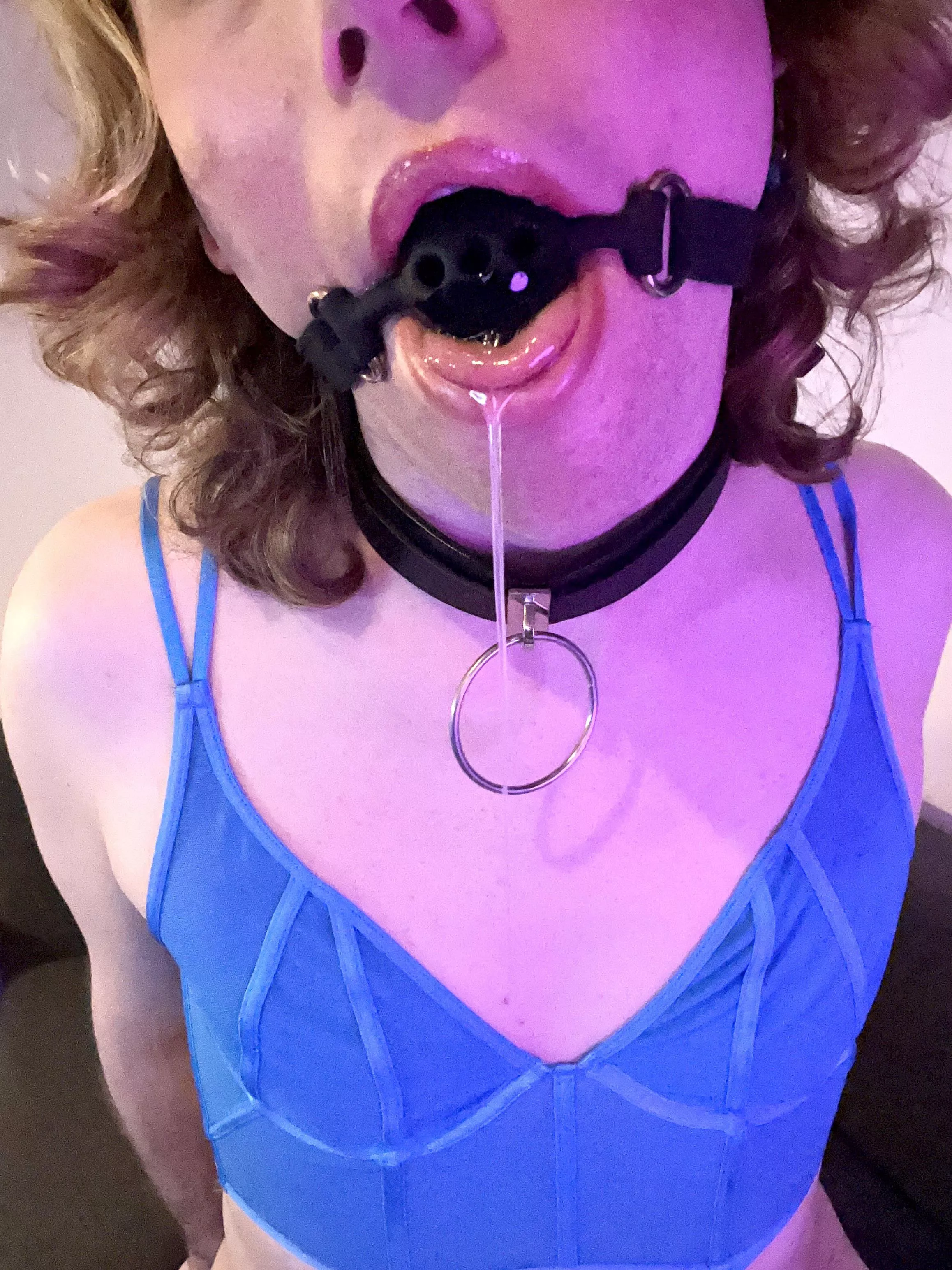 This enby loves getting gagged and messy [oc]