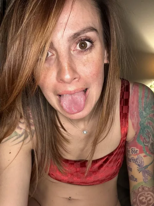 This tongue is just waiting for your cum.