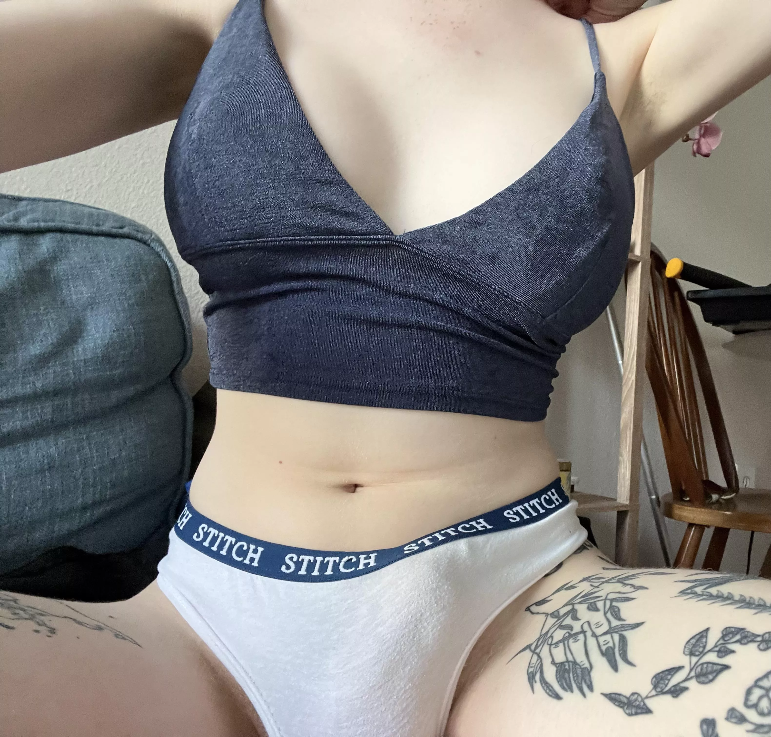 Almost breaking out of my panties, hope you don’t mind