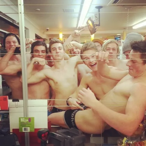 At the checkout counter