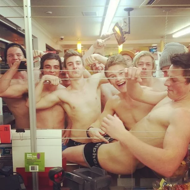 At the checkout counter