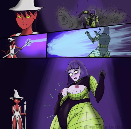 Atomic Goth Girl v Fetisha the Succubus Witch (OC)