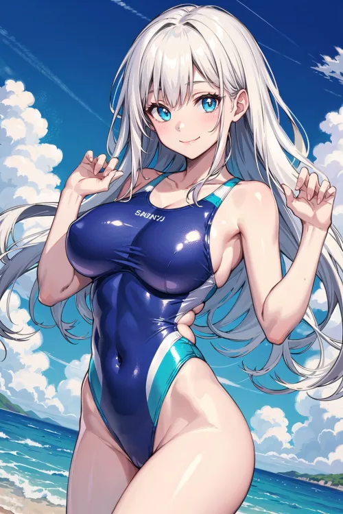 Blue Competition Swimsuit