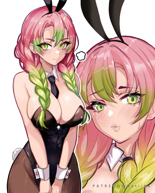 Blushing Bunny Mitsuri (Artist: Li / eve)[Demon Slayer]