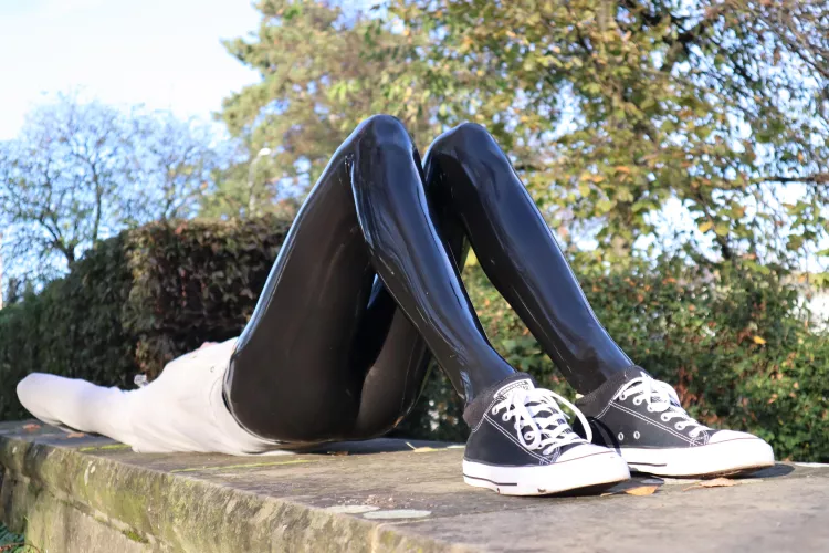 Chucks and Latex Leggings