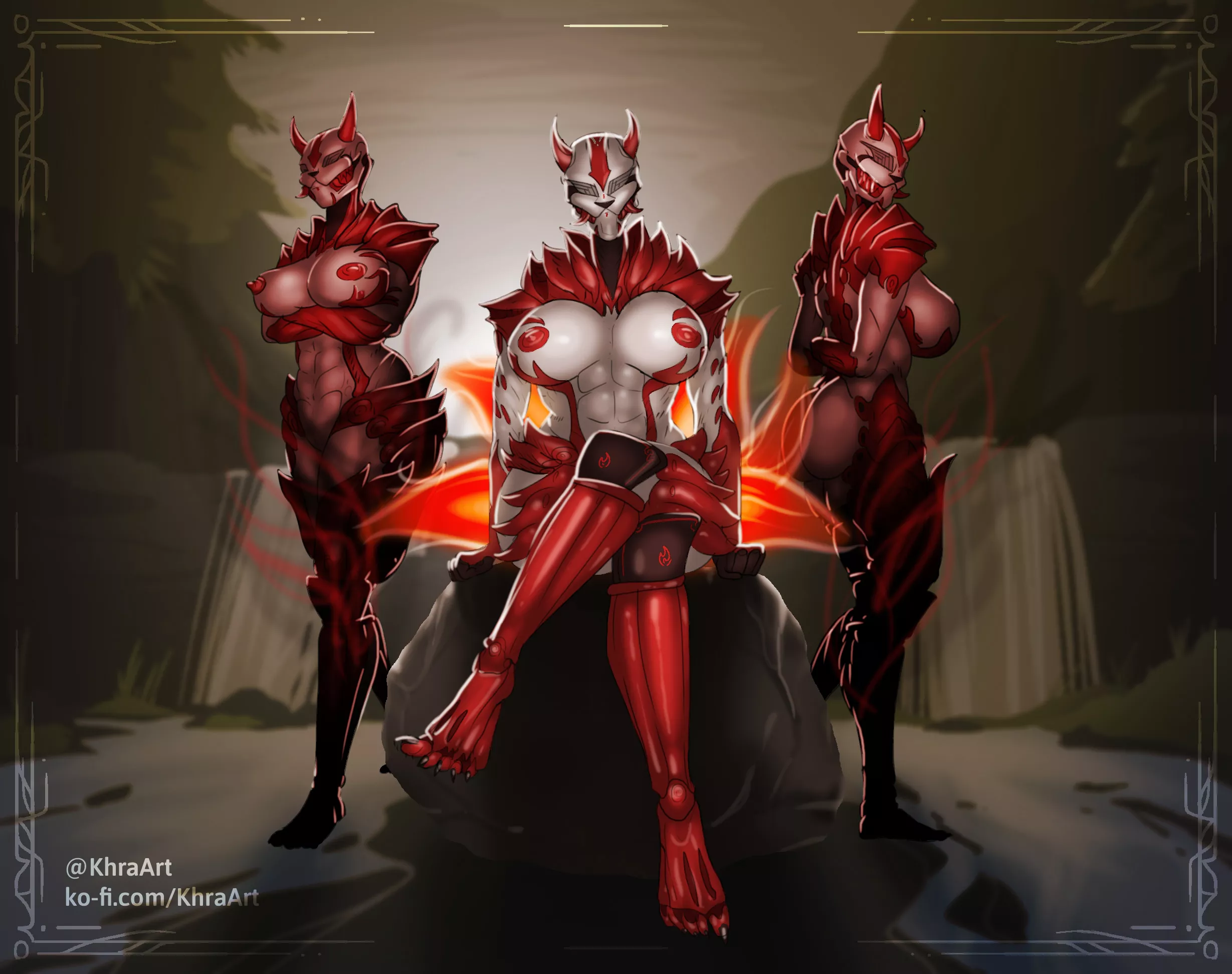 [FemAsh] Encountering Ash on the Grove (KhraArt, Me)